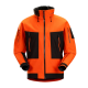 Orange & Black Color-Block Technical Jacket