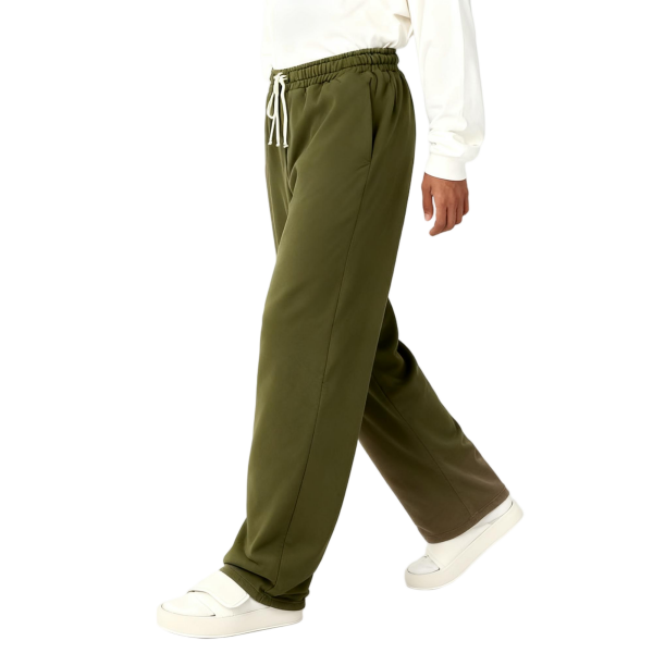 Olive Green Ombre Wide-Leg Pants