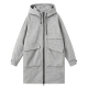 Gray Hooded Long Sweatcoat