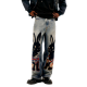 Rabbit Pattern Embroidered Oversized Denim Jeans