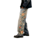 Floral Embroidery Oversized Denim Jeans