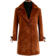 Brown Suede-like Single-breasted Overcoat